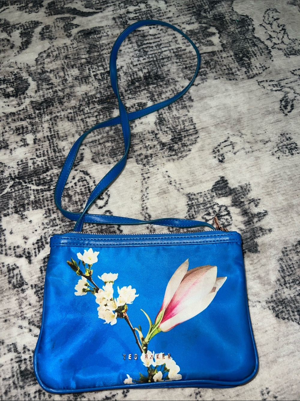 Ted Baker Blue Floral Magnolia Crossbody Bag